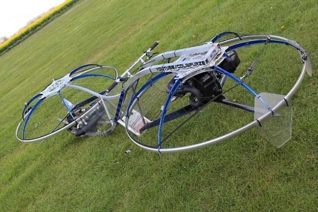 英国男子发明炫酷悬浮自行车