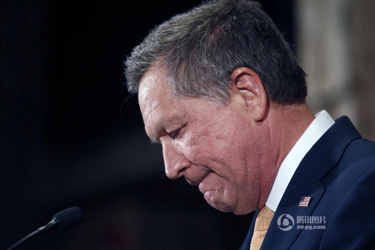 1/4 当地时间2016年5月4日,美国哥伦布,共和党总统候选人俄亥俄州州长