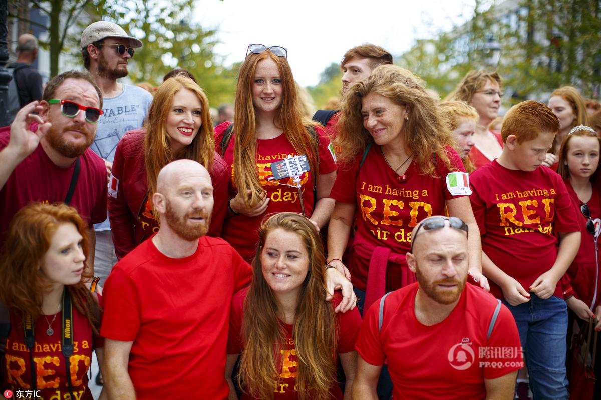 数千红头发人士齐聚荷兰 庆祝国际红头发节