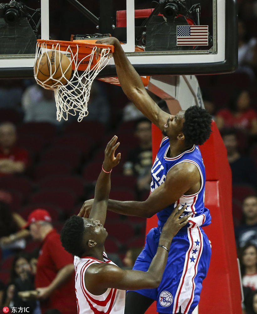 组图火箭大胜76人大帝原地怒起隔扣卡佩拉