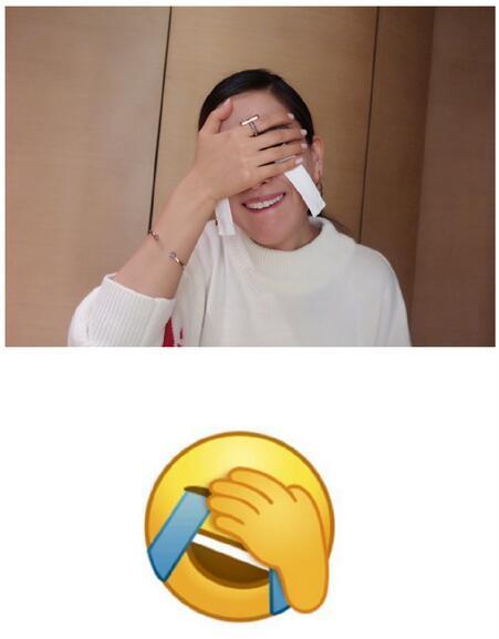 马苏示范真人版emoji表情包,简直不能更传神