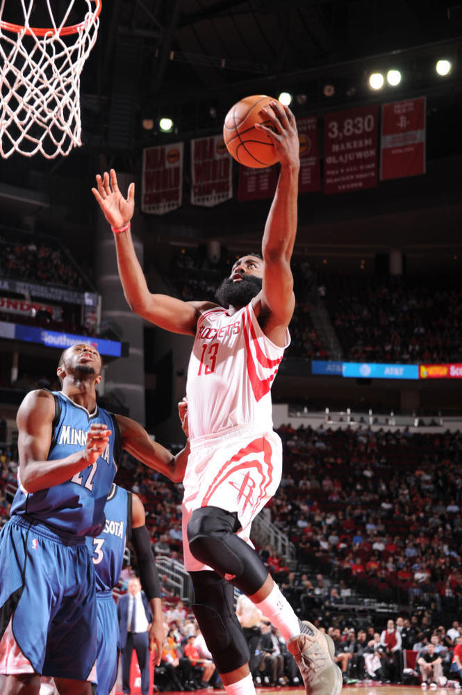 组图森林狼负火箭哈登鬼魅欧洲步强突上篮