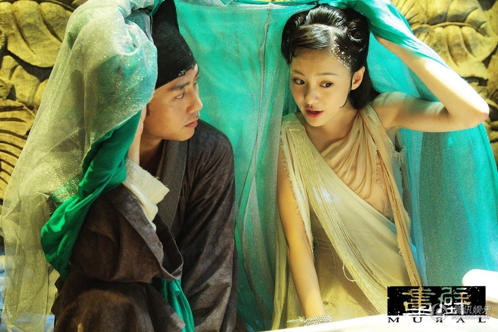 [图文]郑爽画壁剧照 张翰郑爽 郑爽古剑奇谭剧照