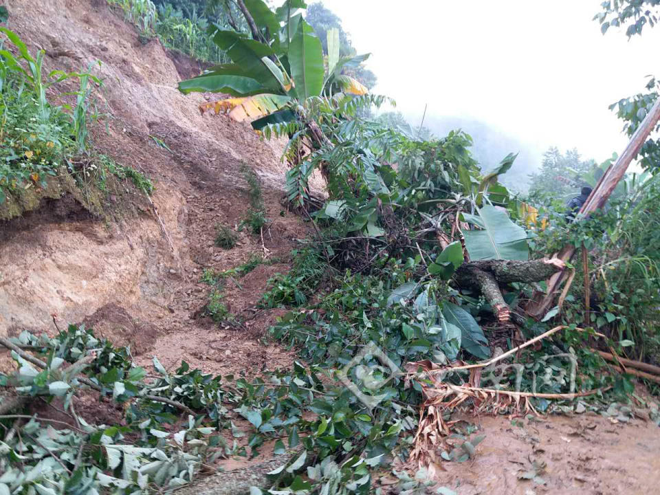 族拉祜族自治县者东镇东洒村遭单点性集中暴雨诱发小型地质滑坡灾害