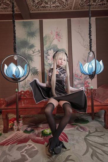 缘之空穹妹旗袍cos 黑丝白丝腿玩年系列