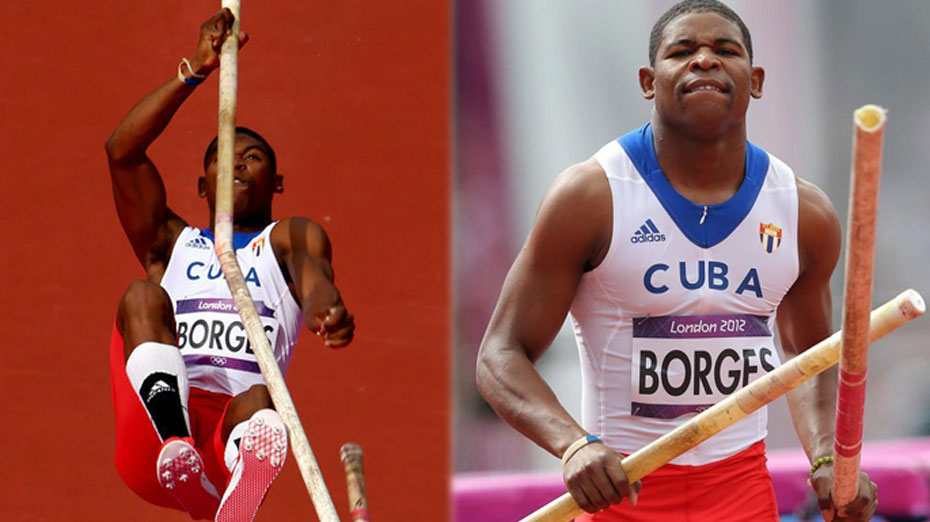 撑杆跳选手空中杆断三截