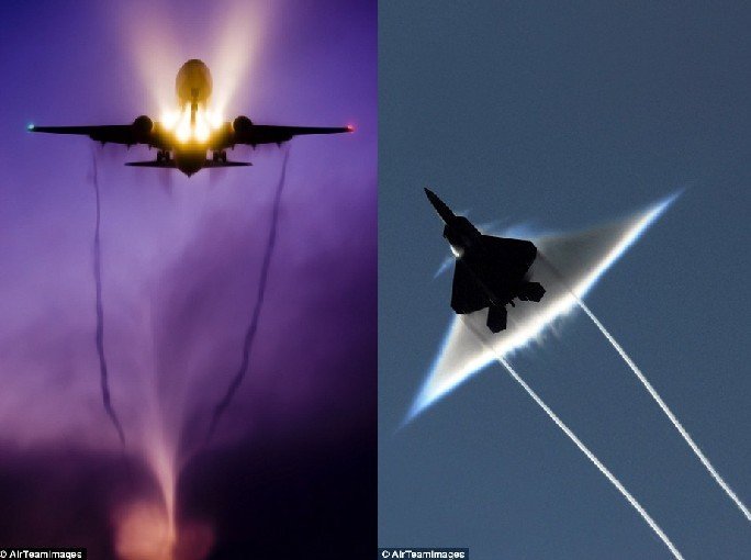 飞机尾部气流漩涡 螺旋羽烟如空中舞蹈 - 科学探索 - 科学探索