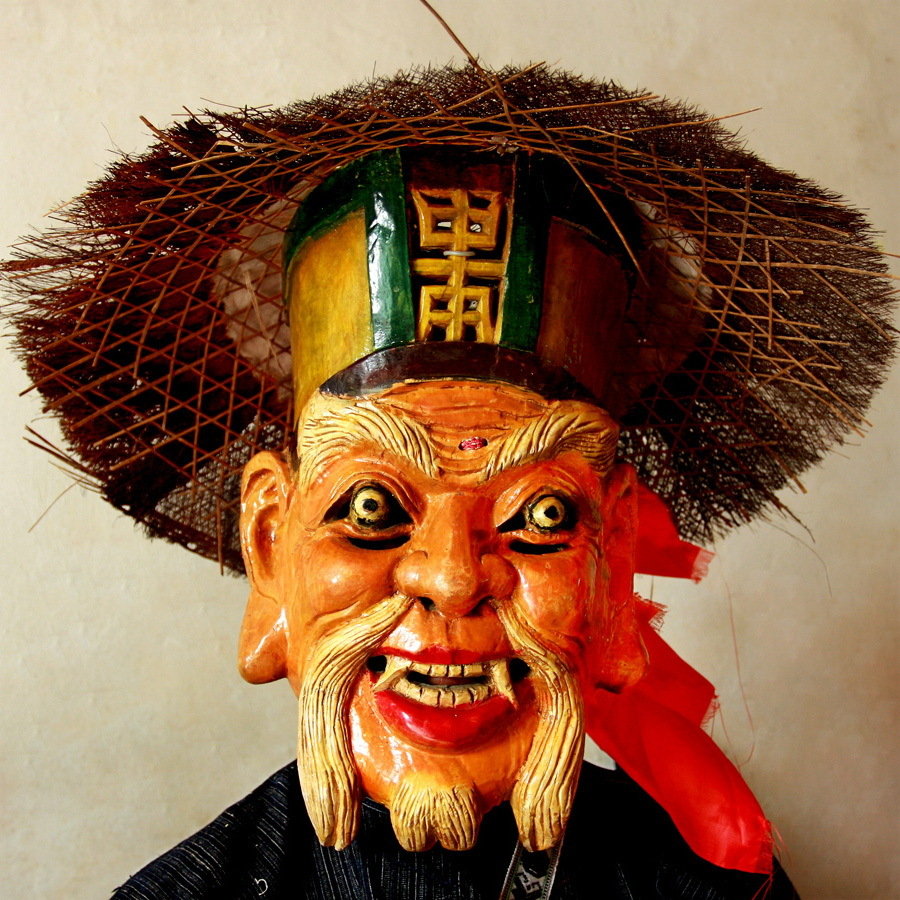 铜湘西收藏作品-傩面具（组2）-黄永明