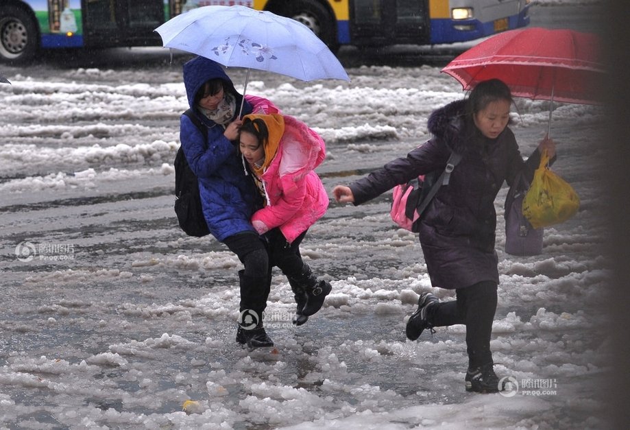 北京迎來雨夾雪天氣