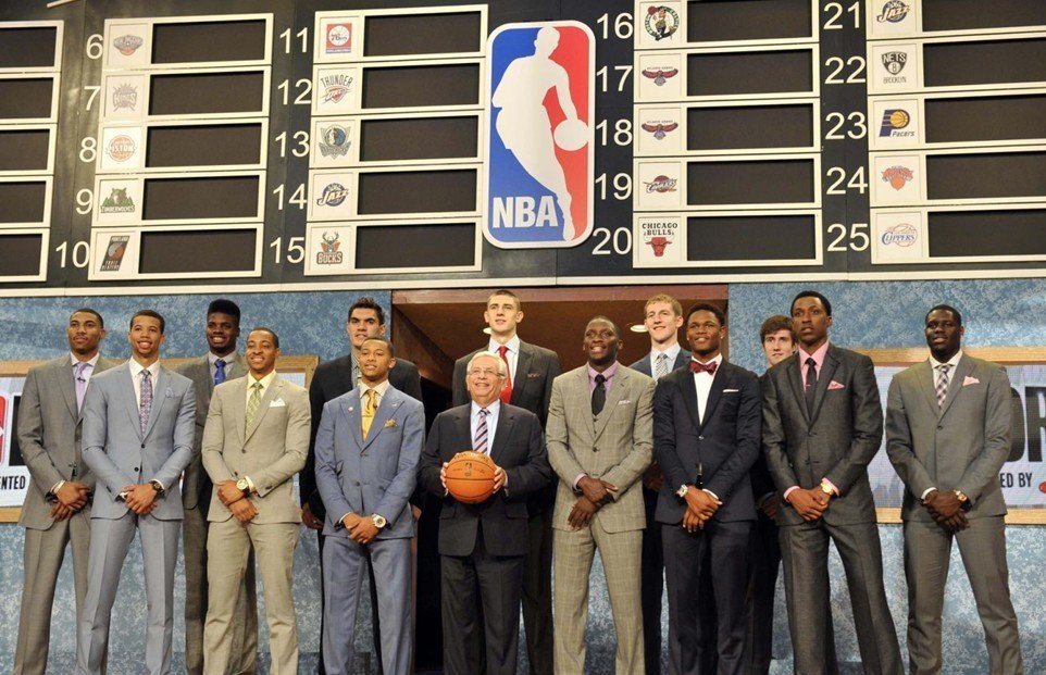 高清2013nba选秀现场乐透区大合影