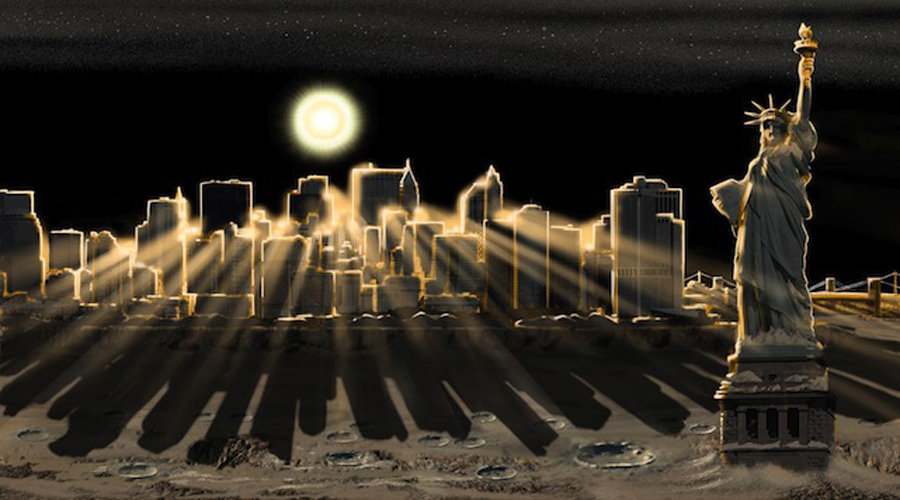 水星上的纽约市景象