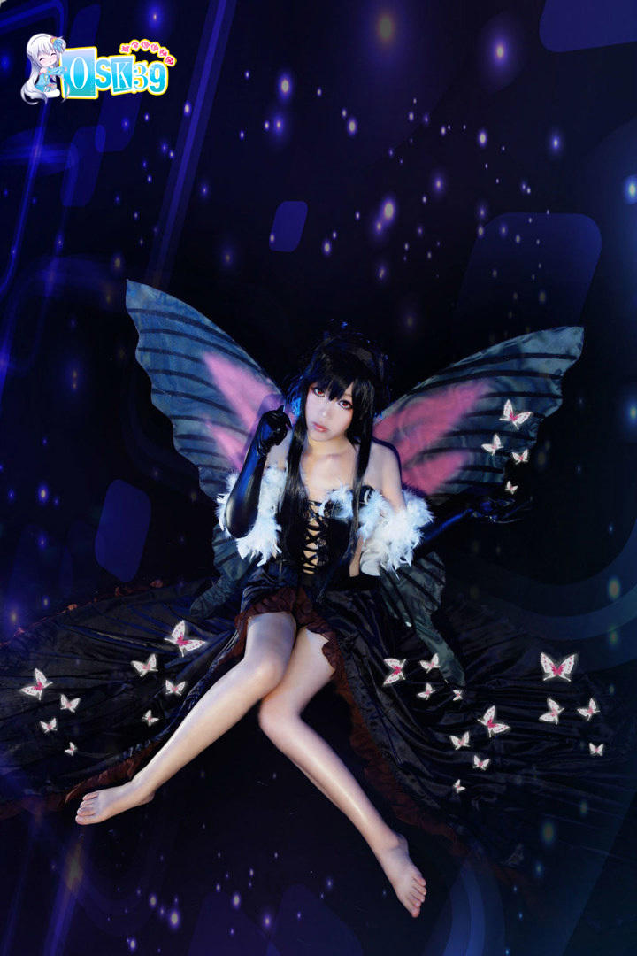 《加速世界》黑雪姬蝴蝶装cos图赏