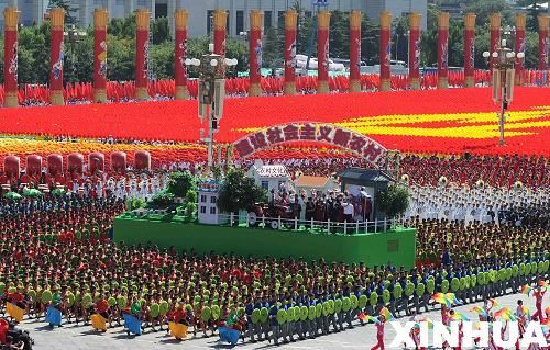 组图：详解国庆盛典游行彩车 科技含量高