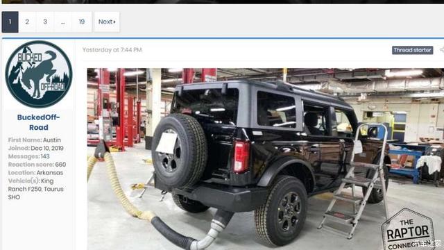 三种车型可选 全新福特Bronco中型SUV预告图