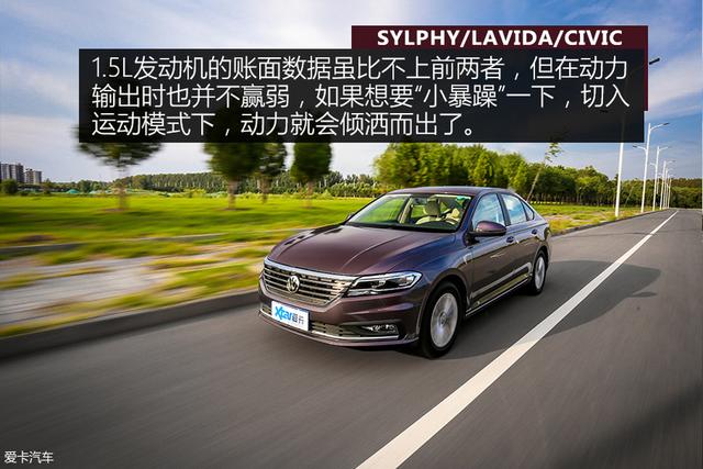 轩逸/朗逸/思域对比测试动态部分