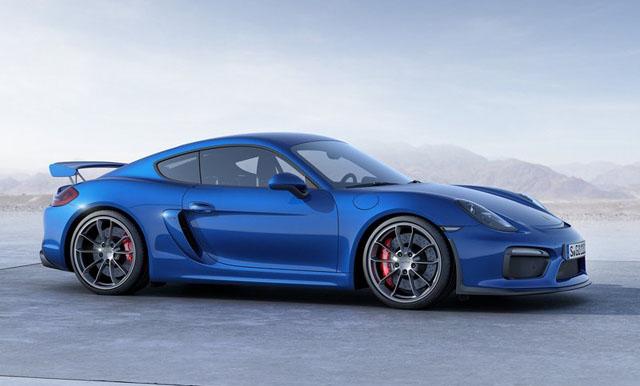 保时捷将对cayman gt4进行了赛车化的设定,车尾固定的巨大尾翼成为该