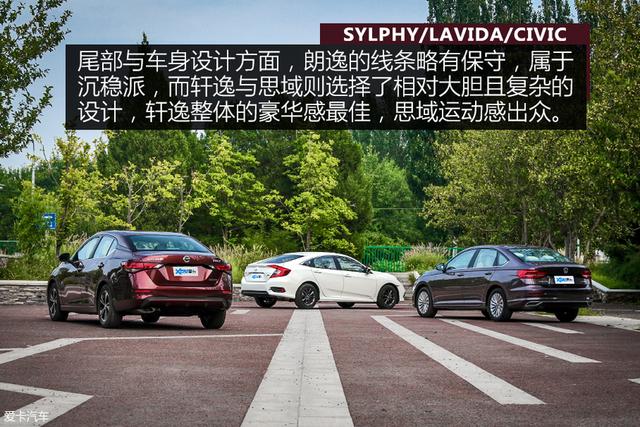 轩逸/朗逸/思域对比测试外观部分