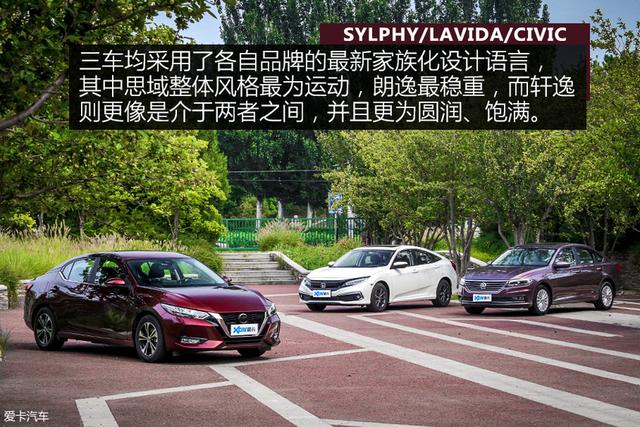 轩逸/朗逸/思域对比测试外观部分
