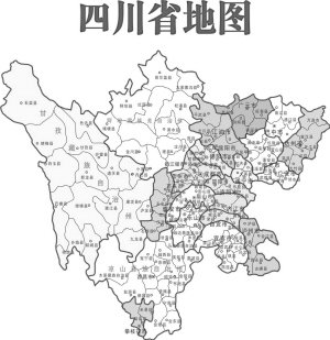 四川地图线稿图片
