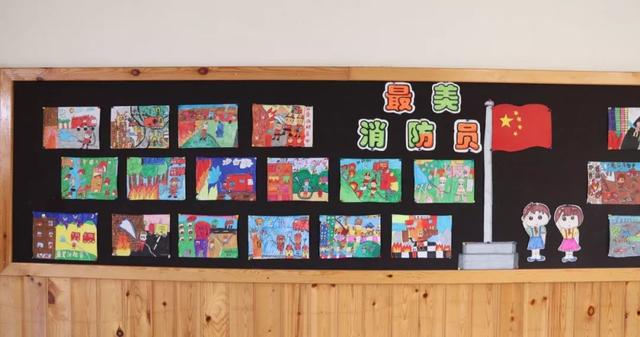 此次活动主要是以一年级纸盘画,二年级仿铜浮雕,三年级"最美消防员"和