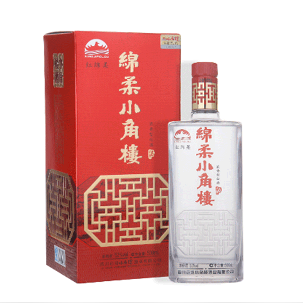 小角樓 紅綿柔 52度500ml 濃香型白酒 四川白酒 禮盒裝