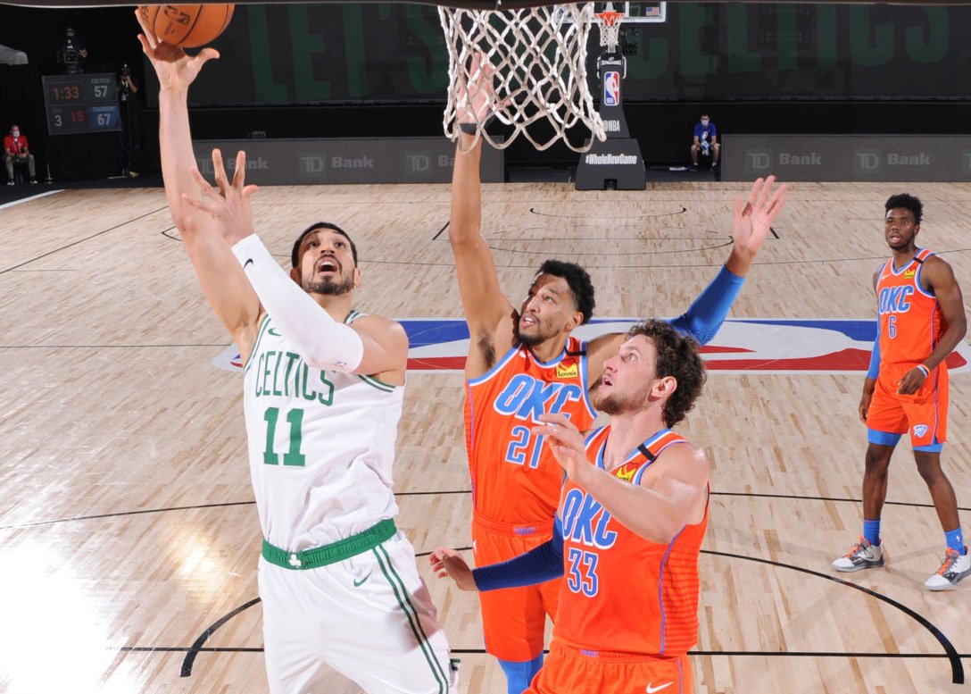 亚当斯17 7坎特11 10 雷霆热身赛胜凯尔特人2020-07-25 07