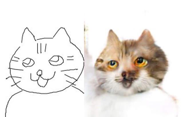 这样的猫咪太可怕 日本网友恶搞画猫软件