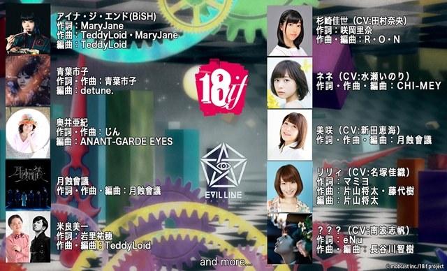 《18if》ED歌曲演唱者阵容公布 水濑祈、新田惠海在列
