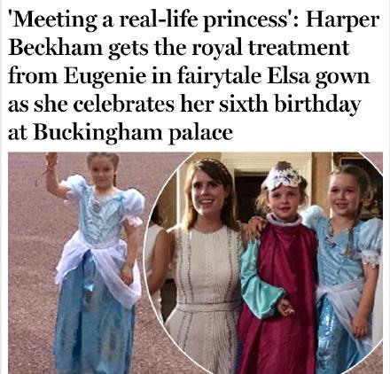 真·人生赢家 贝小七化身艾莎在白金汉宫过生日