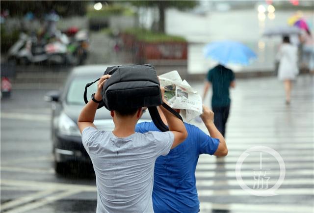 上班路上突降大雨有人狼狈有人从容