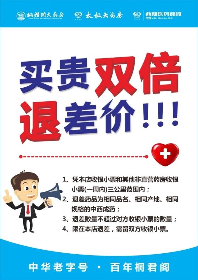 郑重承诺:买贵双倍退差价!