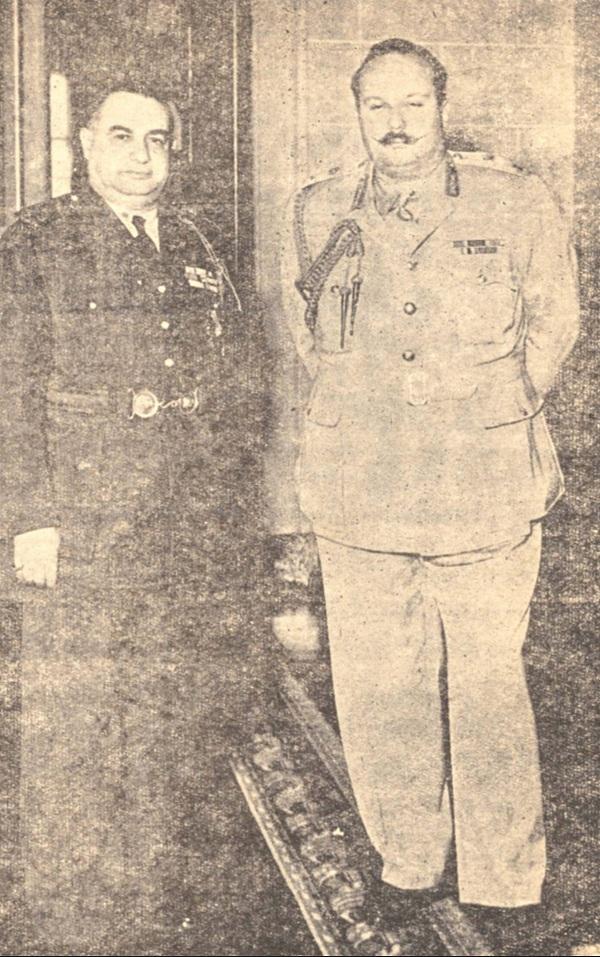 扎伊姆(左)和埃及国王法鲁克(右)遭到扎伊姆"背叛"的哈希姆王朝自然没