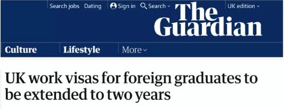 职业蛙：2020年政策放开，逾三成中国留学生有望获英国工作签