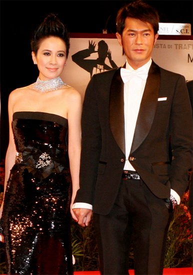叶璇(微博)与古天乐携手亮相威尼斯电影节红毯 套用一句很俗却很实在