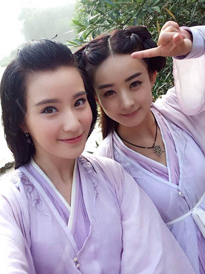 《花千骨》热拍 鲍天琦跳崖救仙界好闺蜜赵丽颖