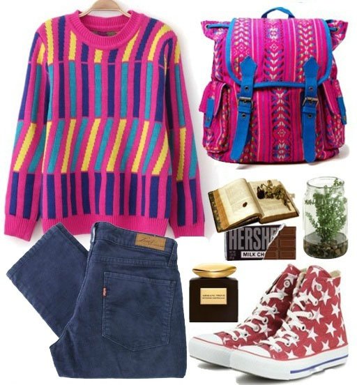 几何彩色毛衣,冬季温暖有惊喜