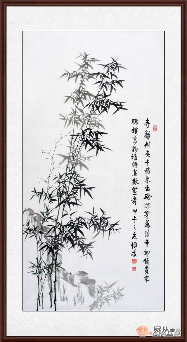 进门玄关挂什么画好 李传波国画竹子图片大全