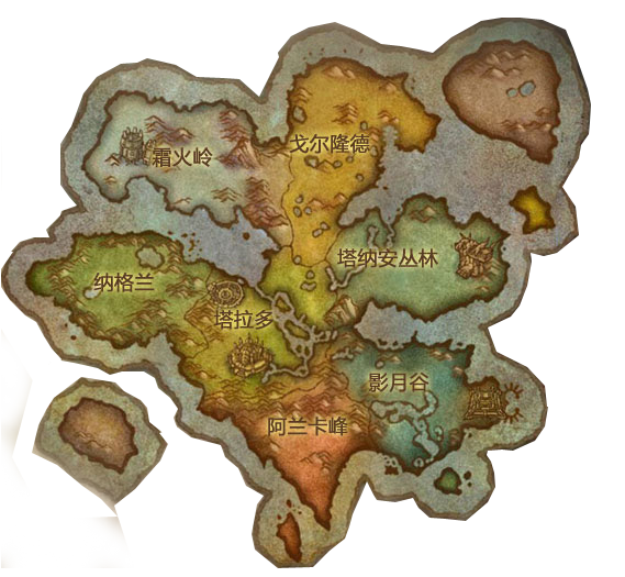 魔兽世界西部王国地图图片