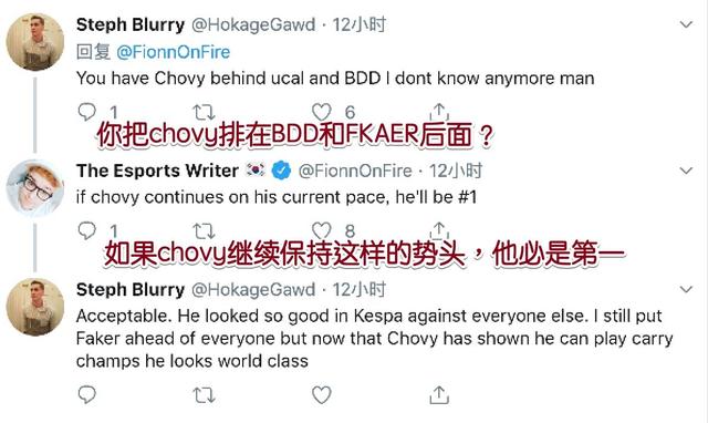 ESPN记者心中的LCK中单实力排名 Chovy看了