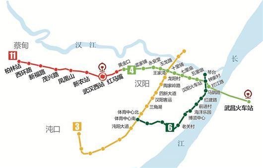 蔡甸地铁线路图图片