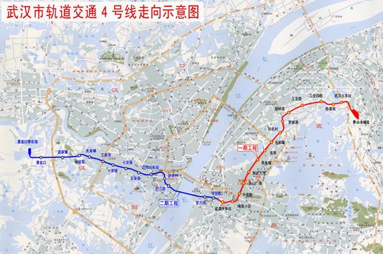 武汉4号线线路图图片