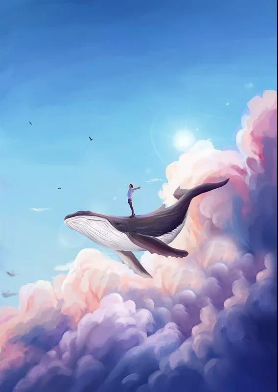 大鱼化鹏,一飞冲天一直对里面的鲲很好奇中学时,背的滚瓜烂熟朗朗上口