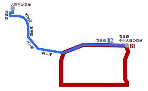 郑州b2快速公交昨试运营 1元从高新区到高铁站