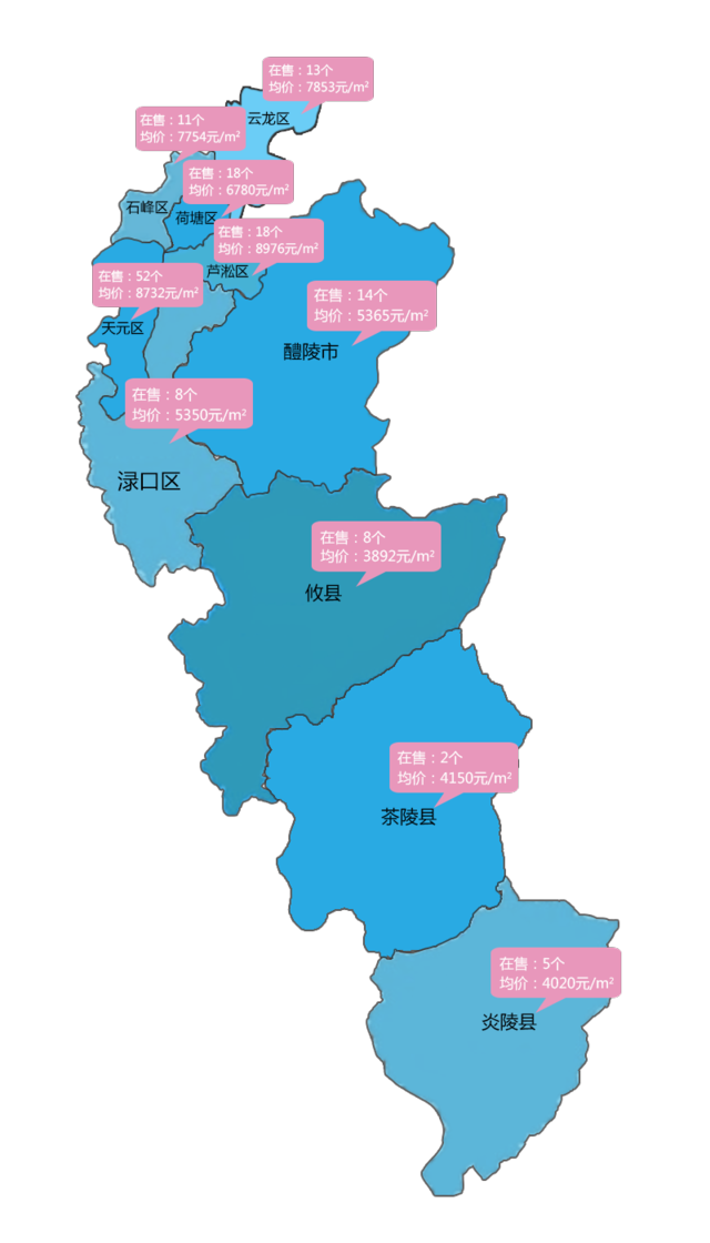 8月株洲各区买房均价曝光株洲市区房价地图出炉