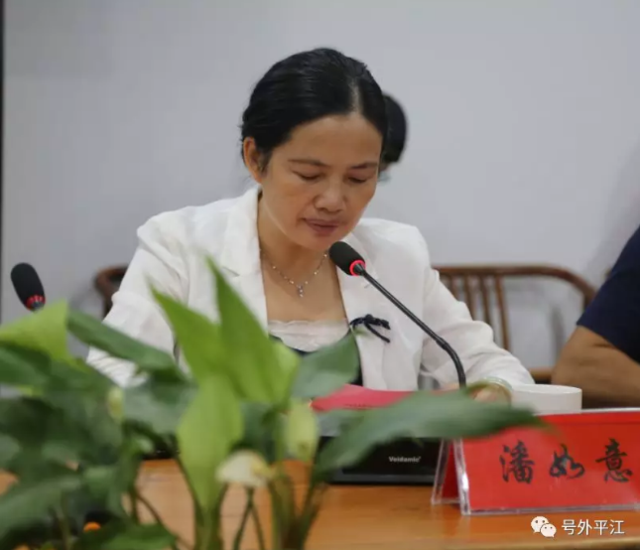 平江县政府副县长潘如意女士主持