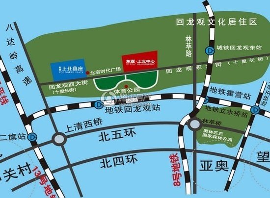 新房 置业导购 正文东亚上北鑫座项目位于昌平区回龙观西大街北店时代