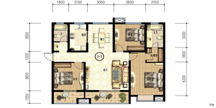 金旅城142㎡ 户型方正 南北通透