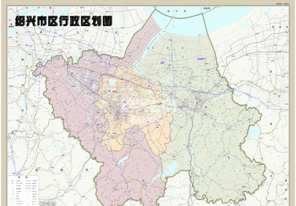 2018年版绍兴市区行政区划图出炉