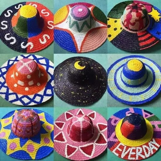 涂鸦草帽diy,这个夏天一起"帽"美如花!