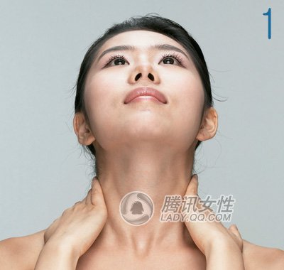 女人仰脖子喉管高图片图片